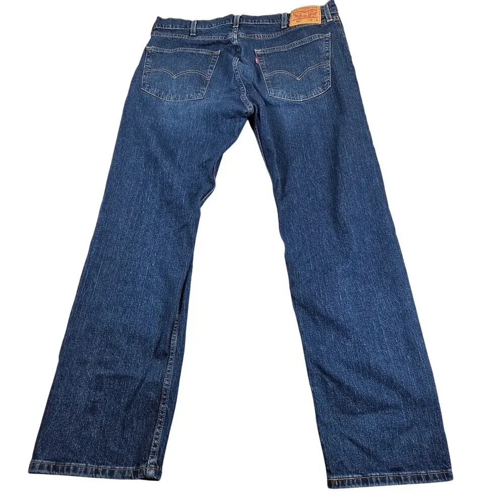 Levi's 505 Regular Fit Jeans Men's 38x32 Dark Wash Straight Leg Mexico
